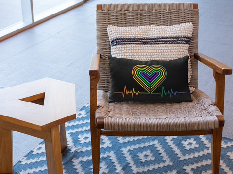 🌈❤️ Love Is Love – Rainbow Heartbeat DTF Transfer FT897