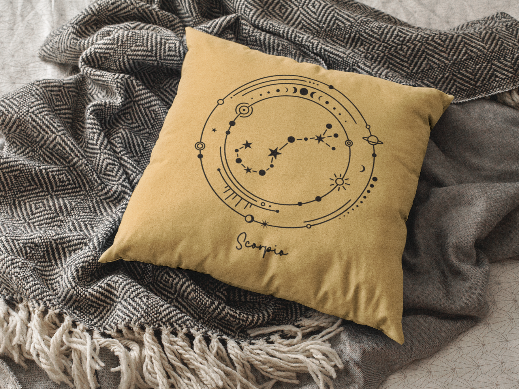 ♏ Scorpio – Celestial Symbol | Minimal Astrology DTF Transfer FT786