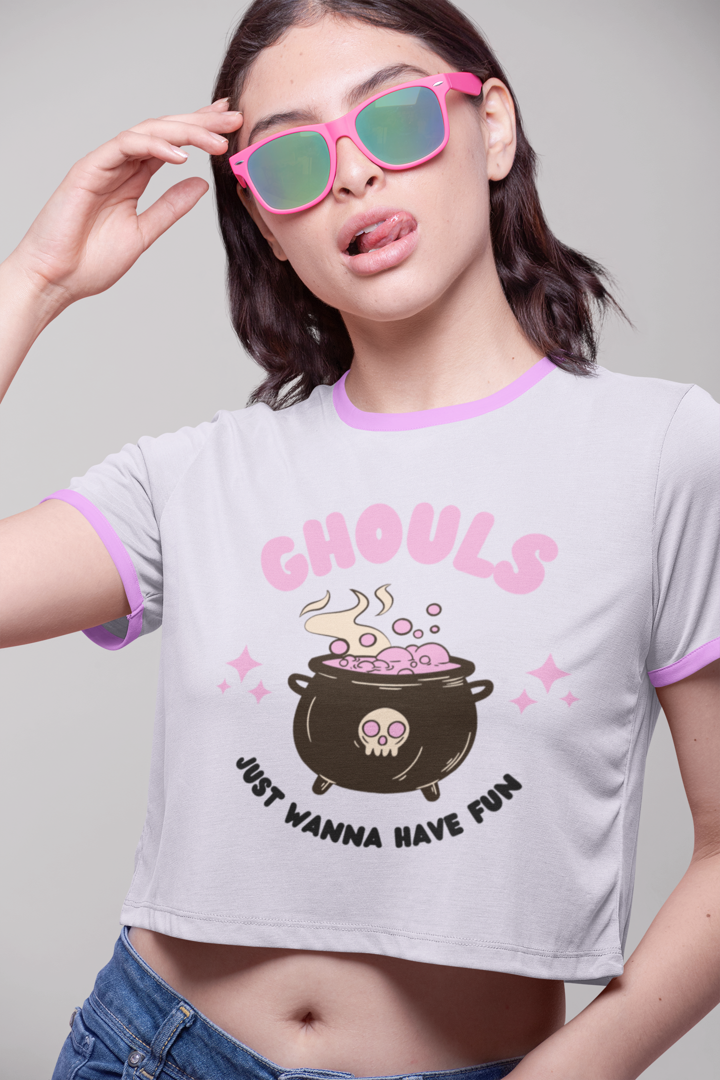 💀 Ghouls Funny Pink Design DTF Transfer FT308