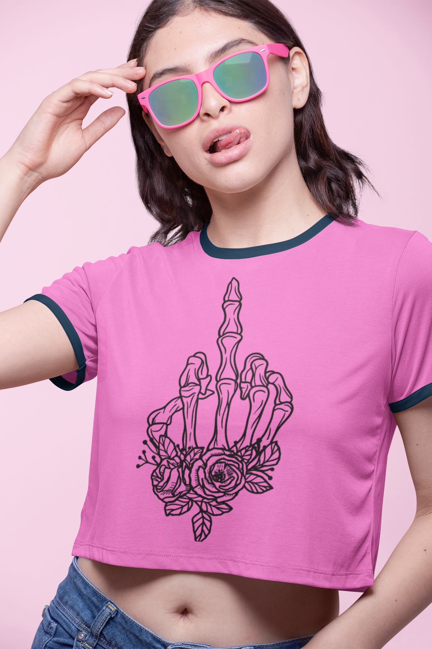 🖤 Silent Truth – Floral Rebellion | Black Line DTF Transfer FT772