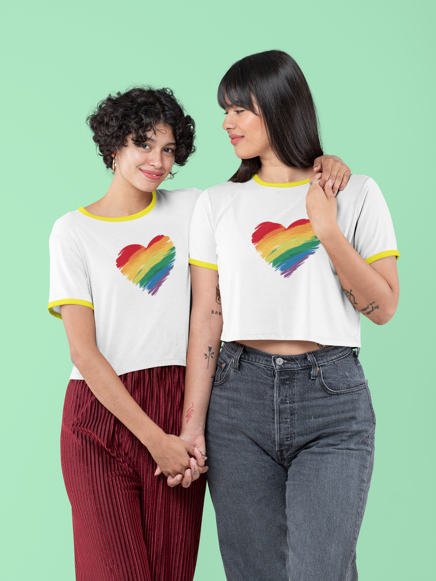 🌈💖 Rainbow Heart Design DTF Transfer FT199