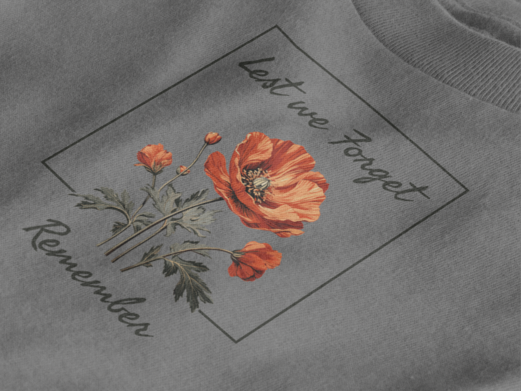🌺 Lest We Forget Design DTF Transfer FT980