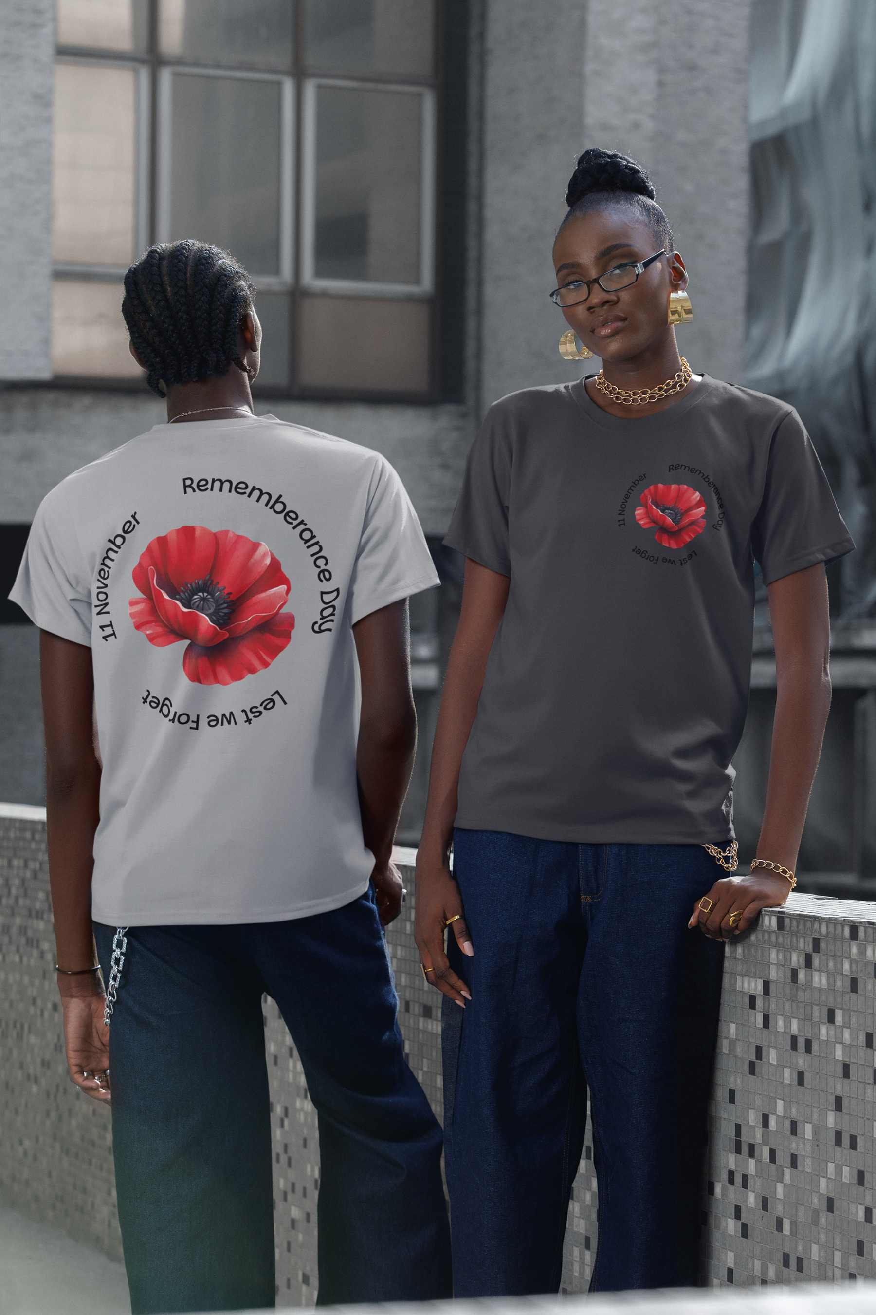 🌹 "Eternal Bloom" | Remembrance Day Classic Design DTF Transfer FT999