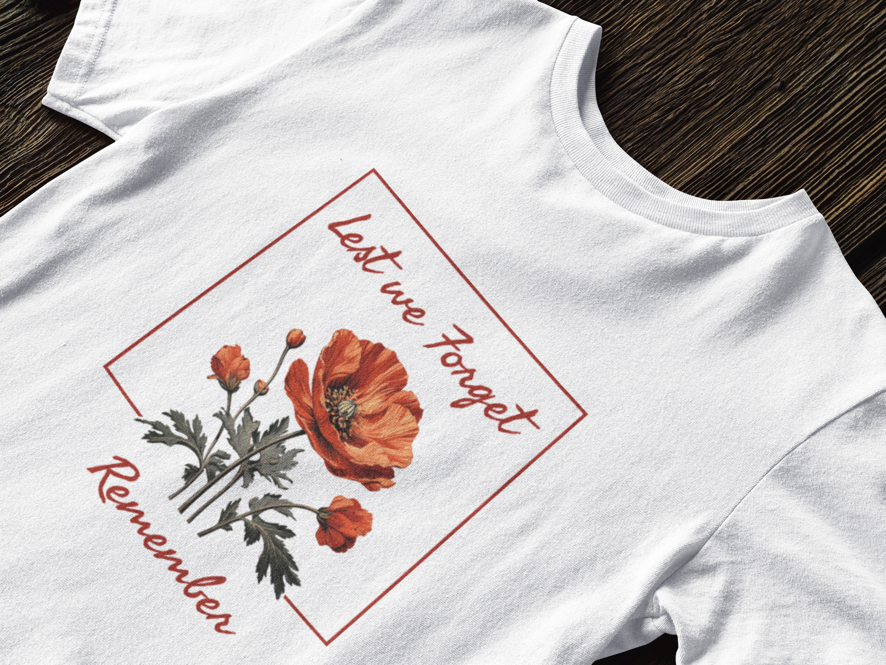 🌹 Remembrance Poppy Design DTF Transfer FT981