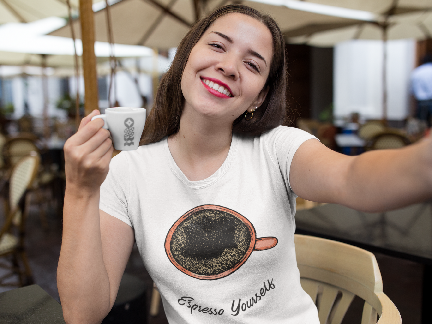 ☕ Espresso Yourself – Minimal Coffee DTF Transfer FT833