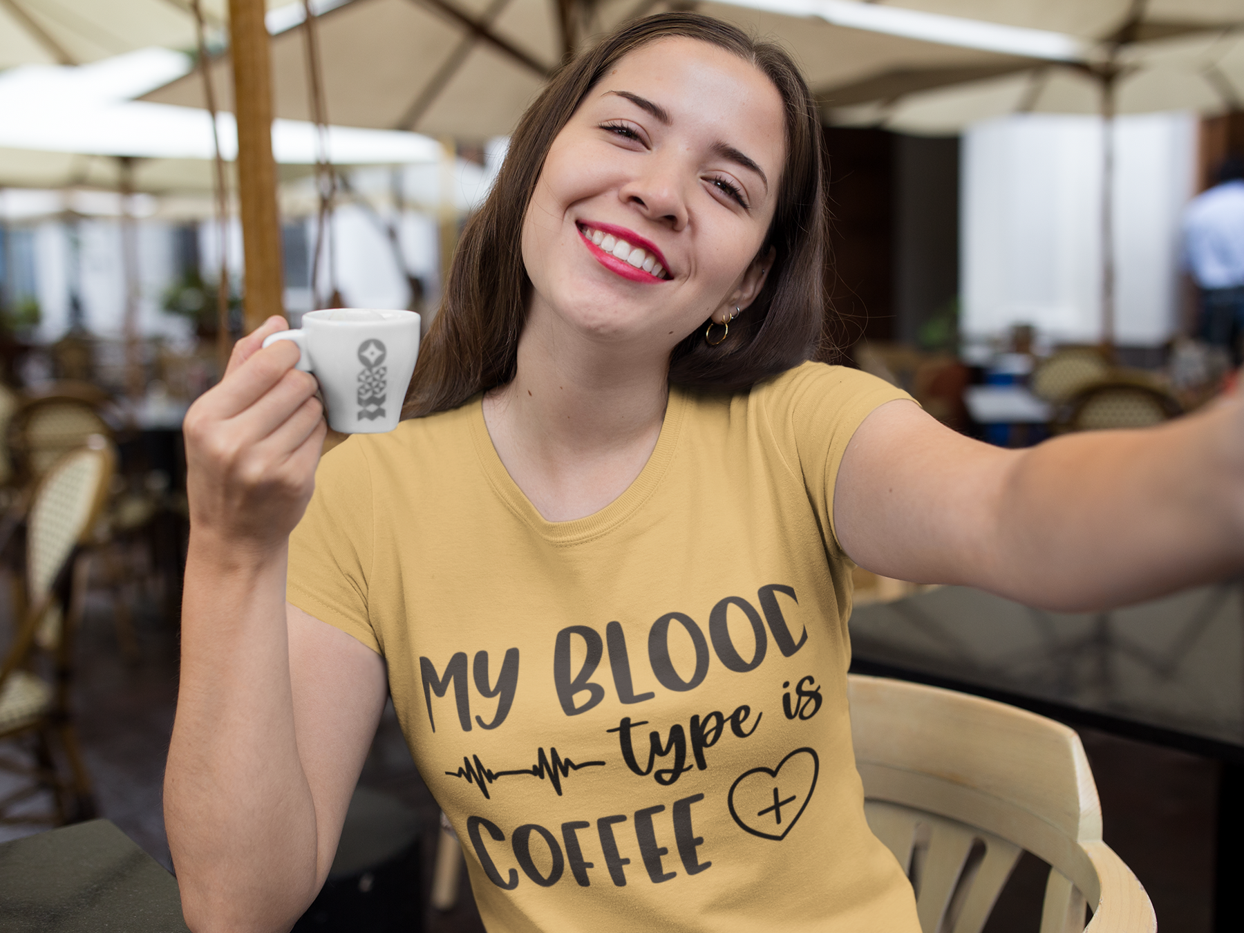 🩸☕ My Blood Is Coffee – Minimal Coffee Quote | DTF Transfer FT951