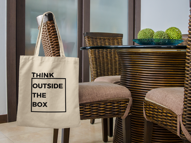 🧠✨ “Think Outside the Box”  DTF Transfer in Black FT533