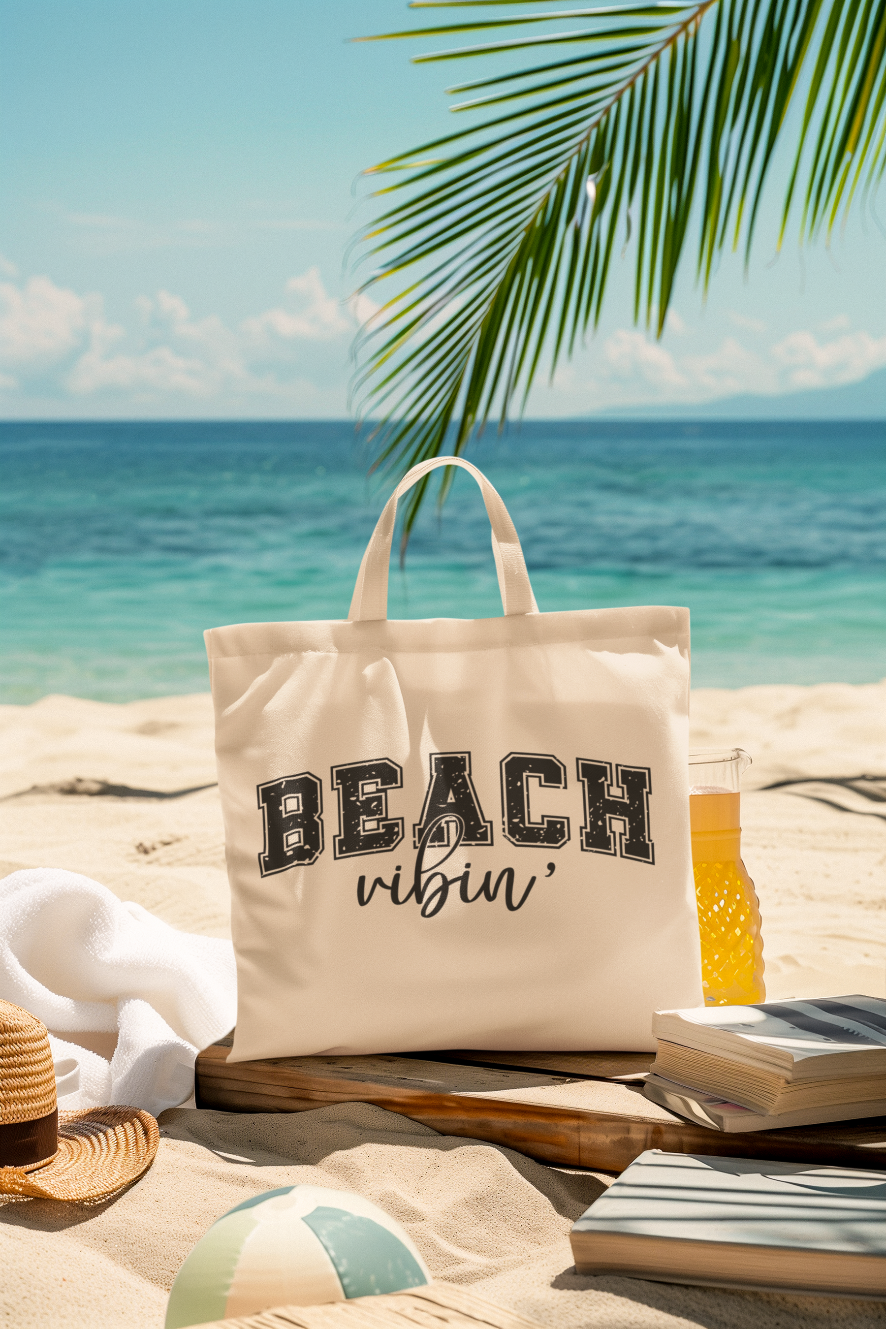 🌴🌊 Beach Ribin Design DTF Transfer FT235