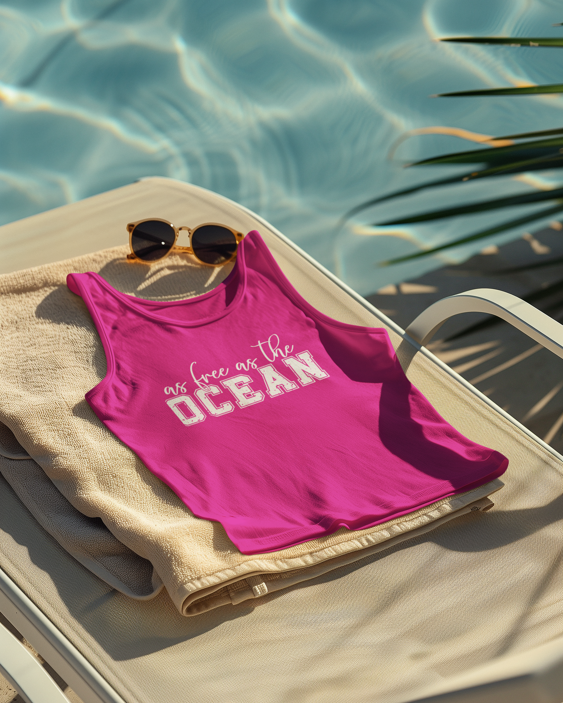 🌊🕊️ As Free As the Ocean White Design DTF Transfer FT266