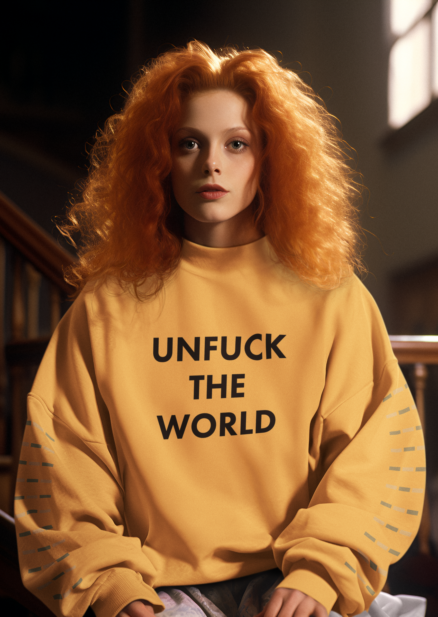 🖤⚡ UNFUCK THE WORLD – Bold Statement Black Font DTF Transfer FT610