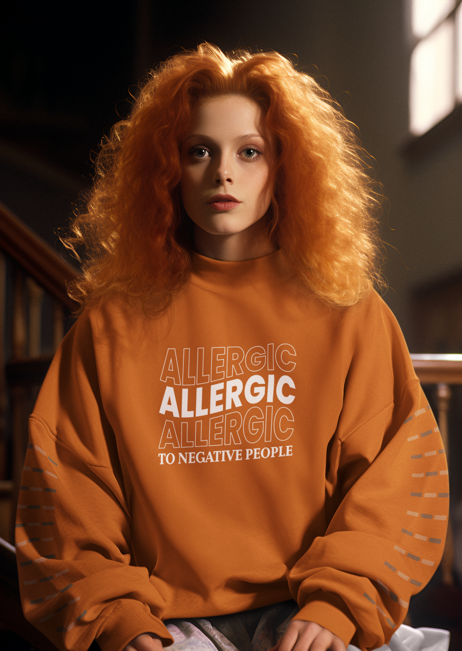 🖤⚡ ALLERGIC TO NEGATIVE PEOPLE – Bold Typography DTF Transfer FT611