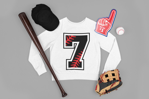 ⚾ Athletic Number “7” – Baseball Stitch | DTF Transfer FT1171
