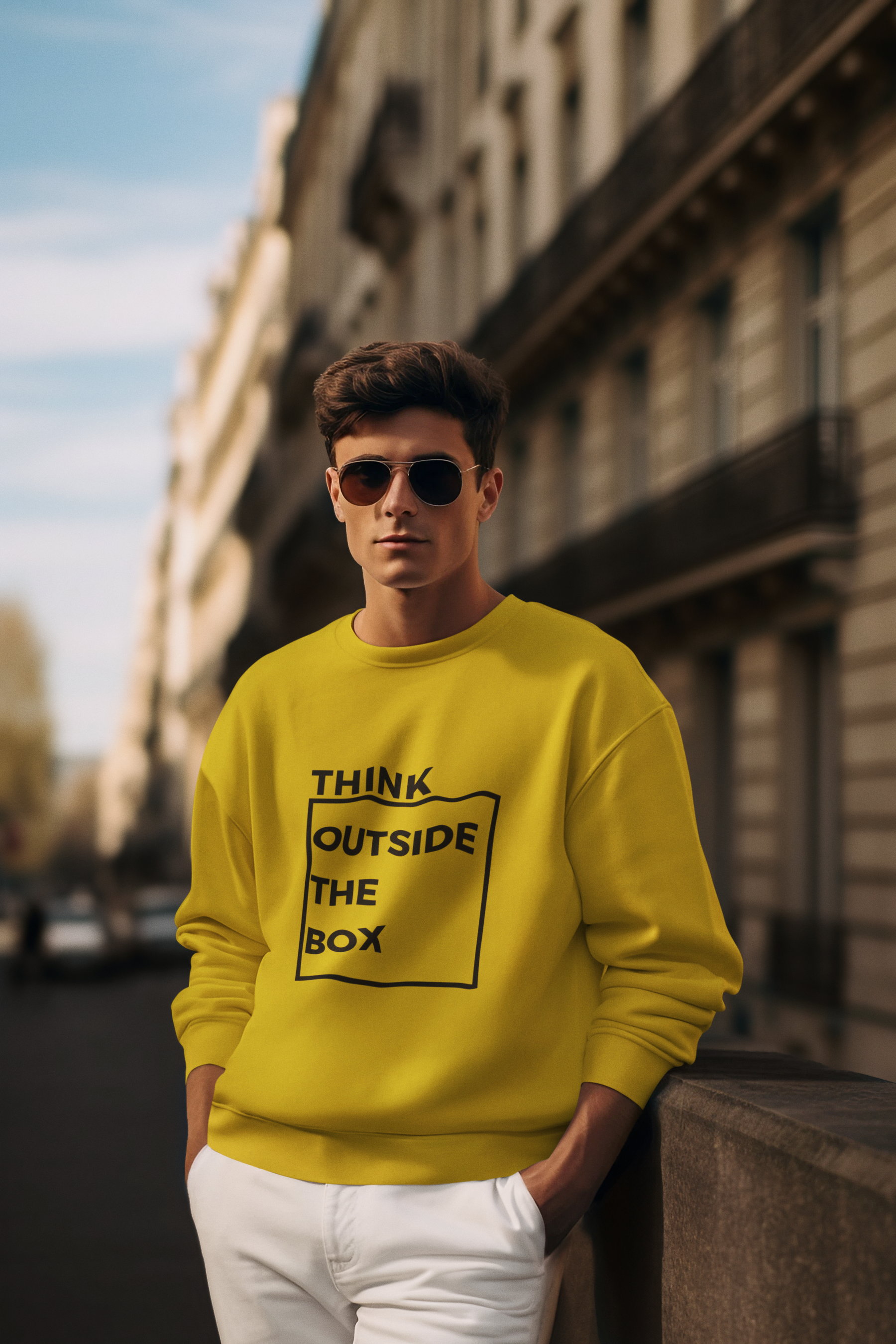 🧠✨ “Think Outside the Box”  DTF Transfer in Black FT533