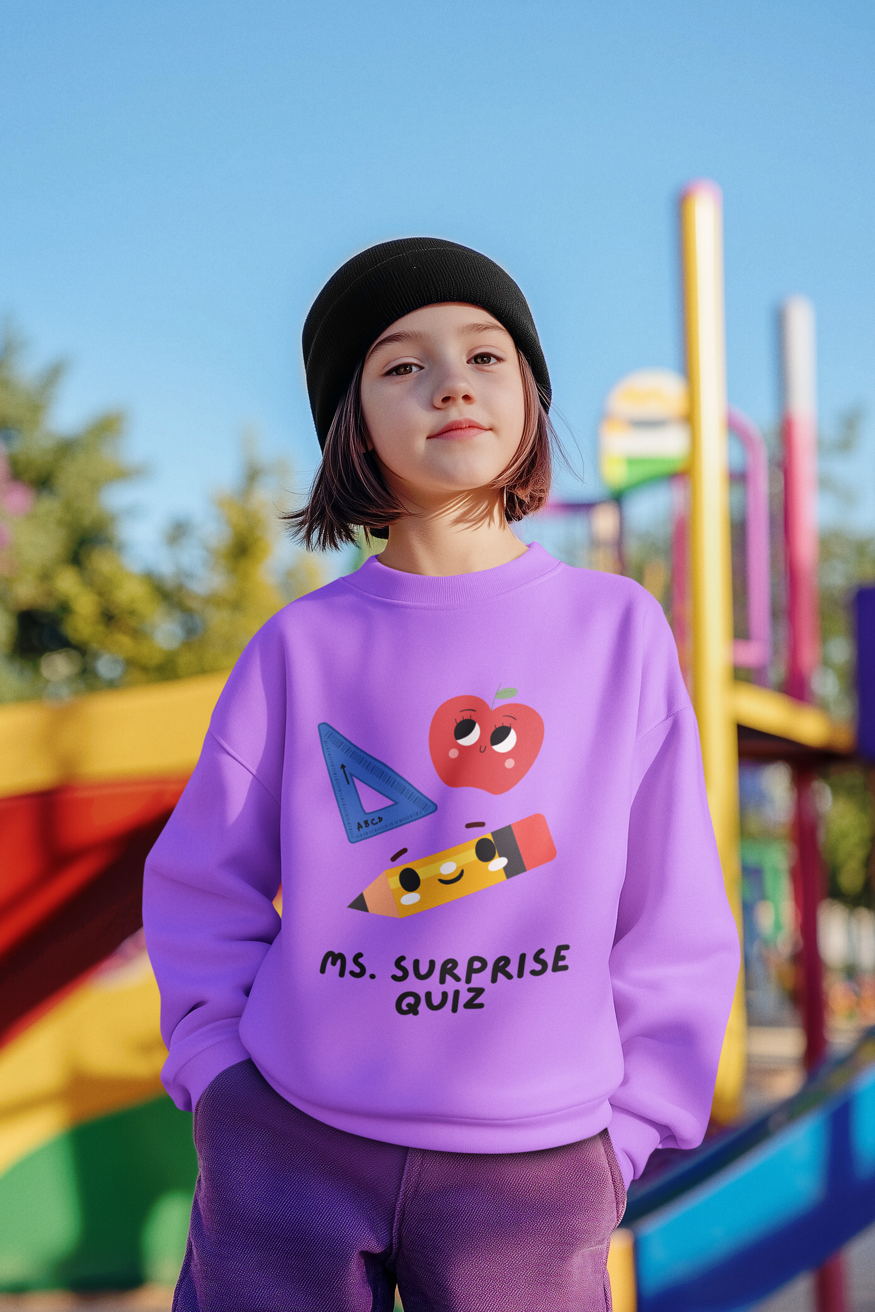 🍎 Cute School Supplies Black Text DTF Transfer FT539