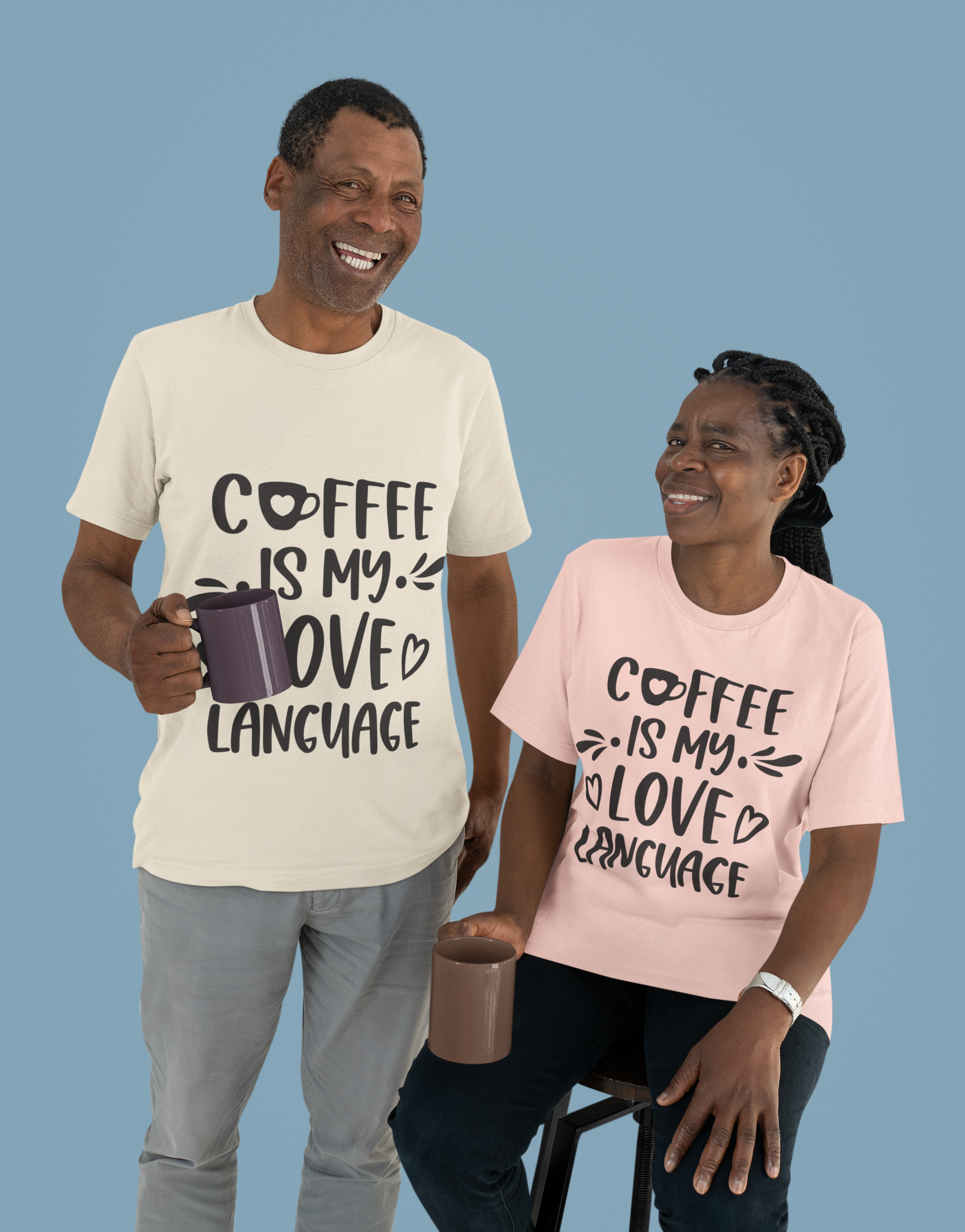 ☕🖤 Coffee Is My Love Language – Minimal Typography | DTF Transfer FT943