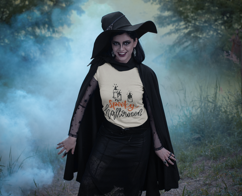🕯️🖤 Spooky Halloween – Minimal Aesthetic DTF Transfer FT636