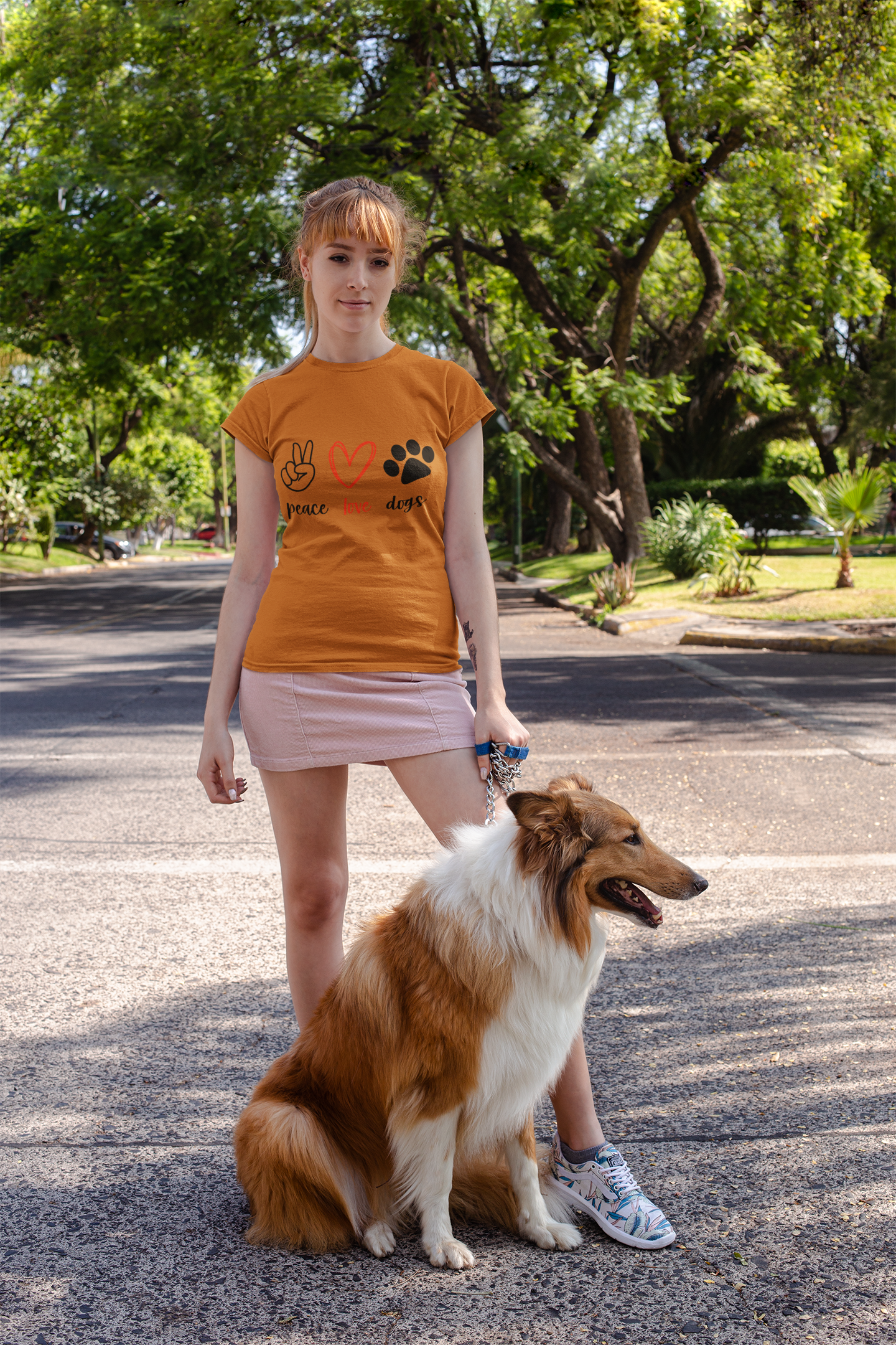 ✌️❤️🐾 Peace Love Dogs Black Font Design DTF Transfer FT399