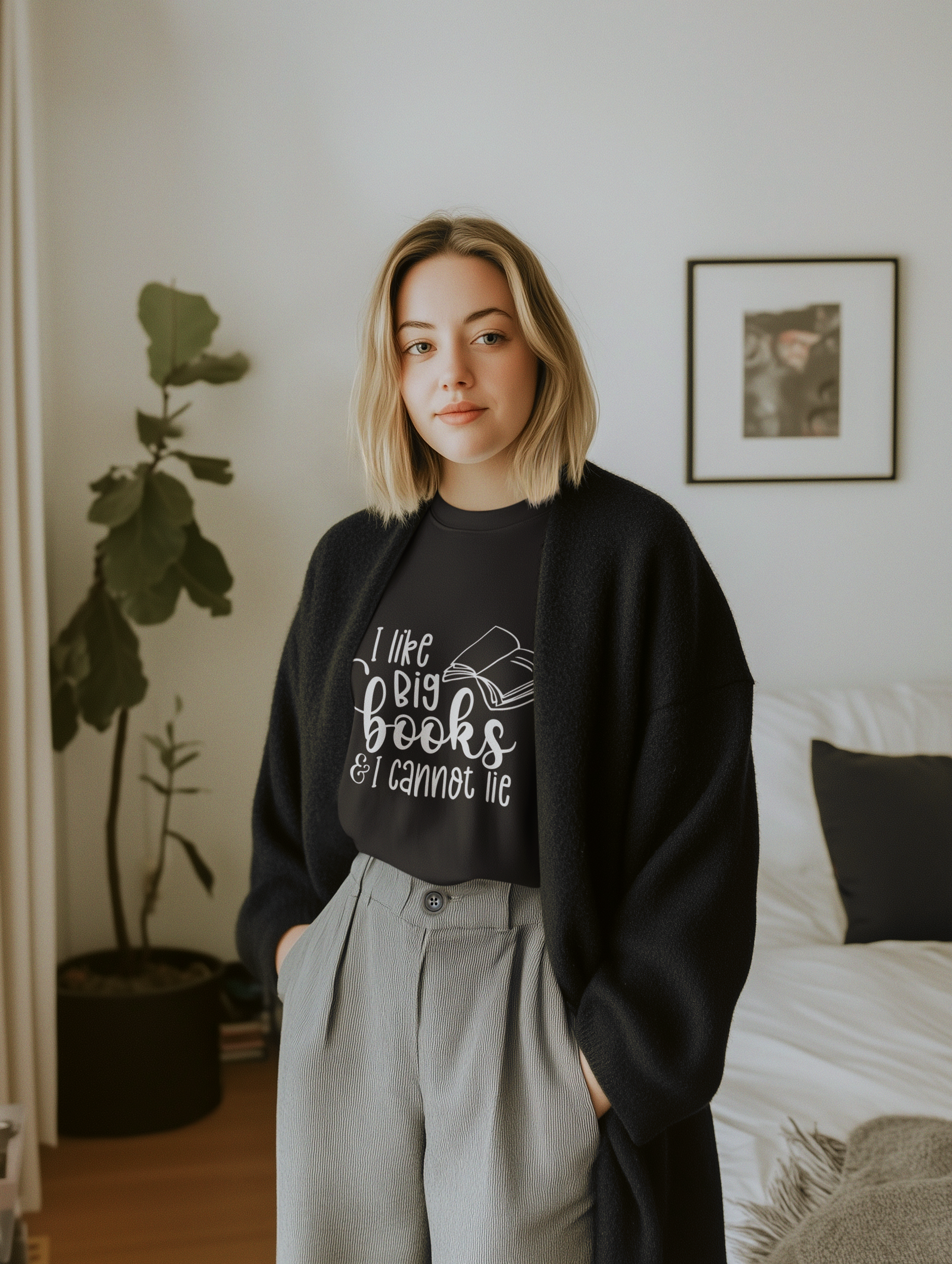 📚 I Like Big Books & I Cannot Lie – Handwritten Style DTF Transfer FT805