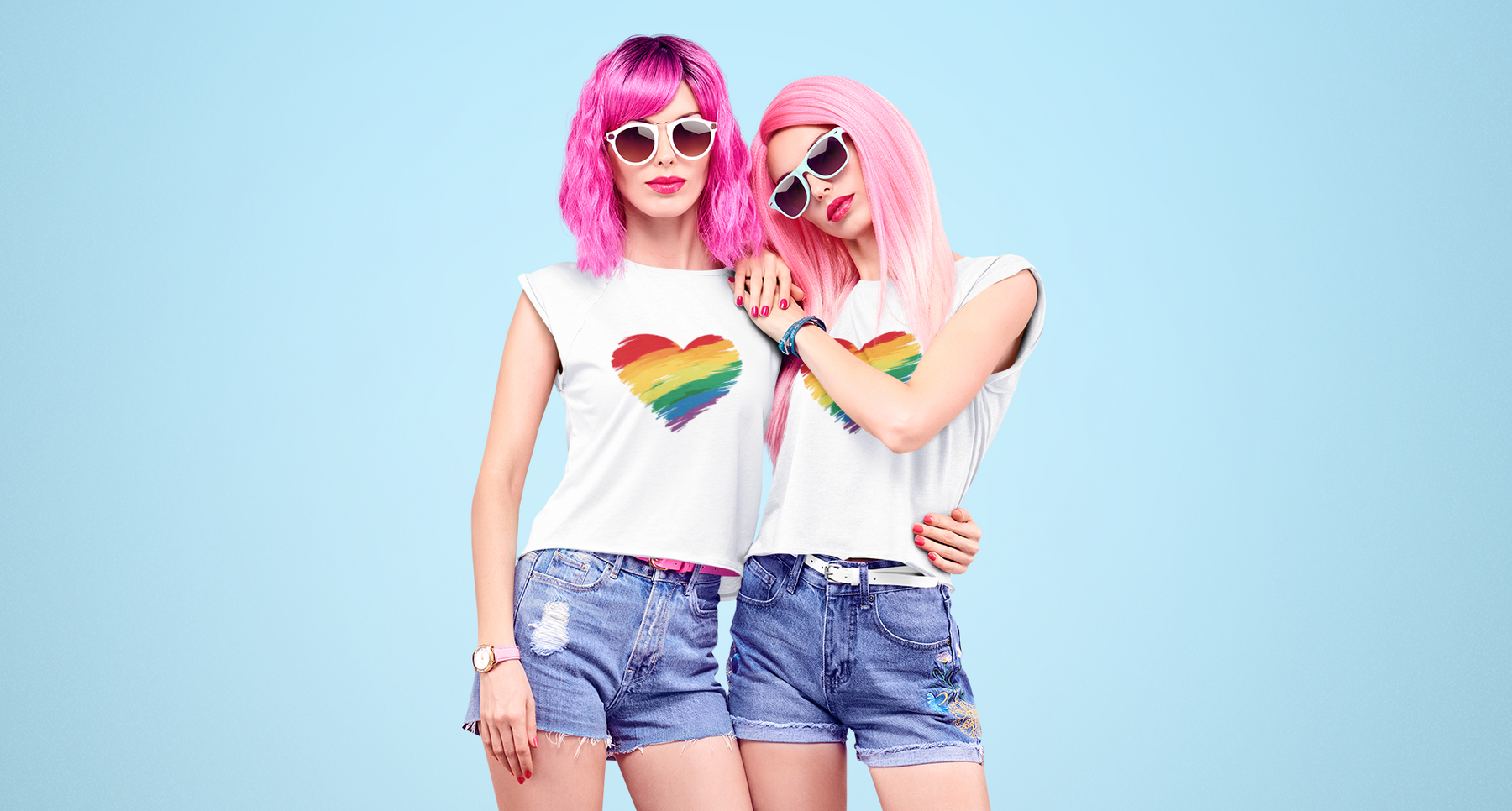 🌈💖 Rainbow Heart Design DTF Transfer FT199