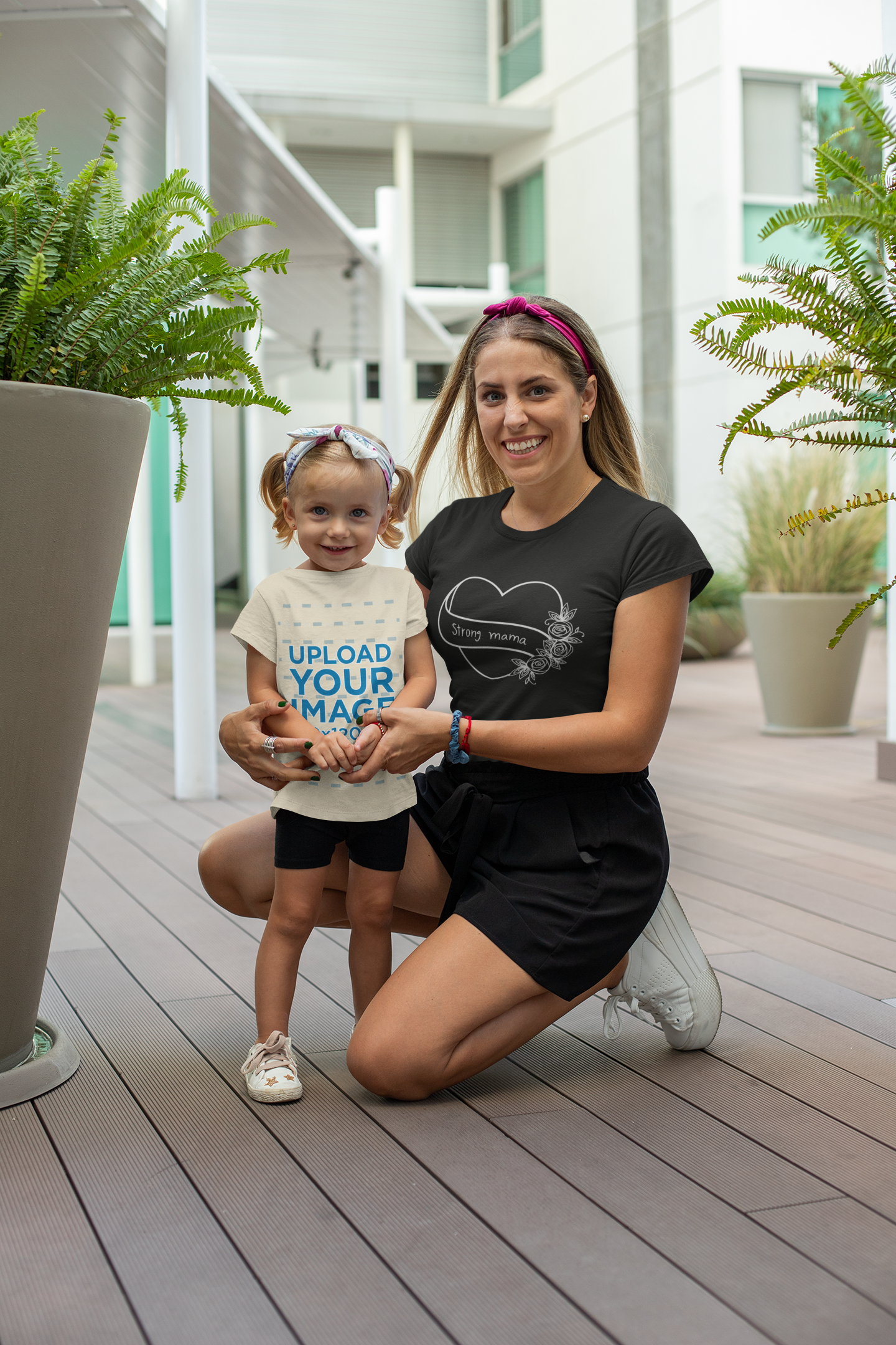 💪🌸 Strong Mama | Floral Heart Line Art DTF Transfer FT868