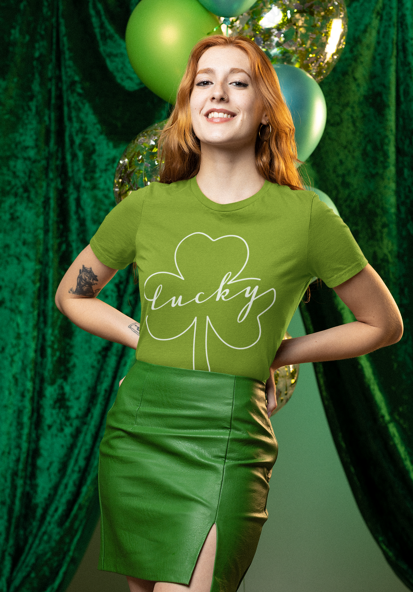 🍀 Lucky Clover Simple & Chic St. Patrick’s Day Design DTF Transfer FT381