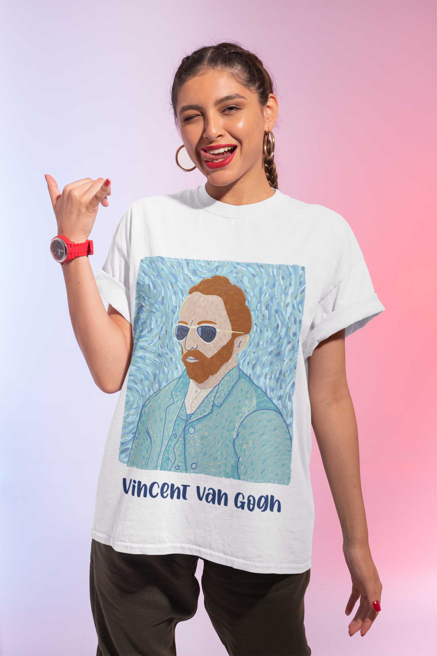 🎨 Vincent van Gogh – Modern Portrait | Art Tribute DTF Transfer FT694 ...