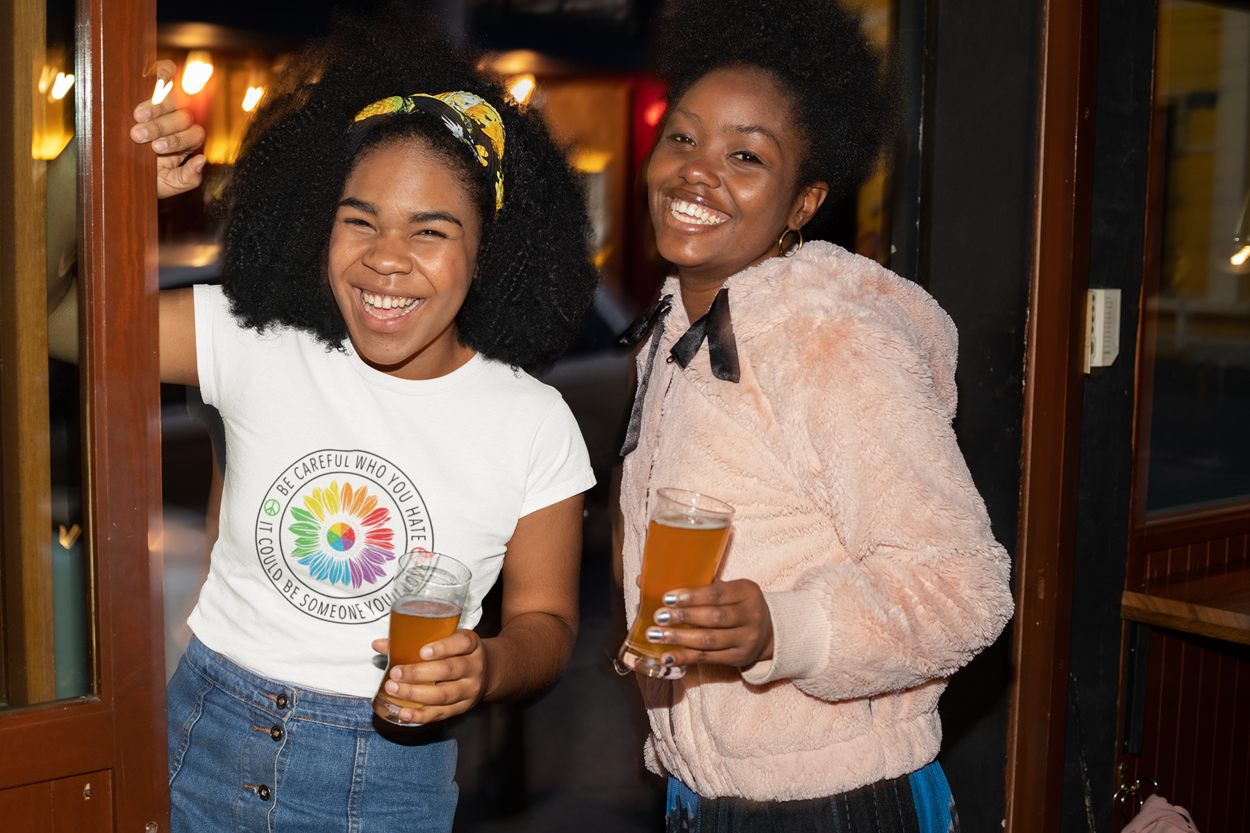 🌻 Be Careful Who You Hate – Rainbow Sunflower | Pride DTF Transfer FT718