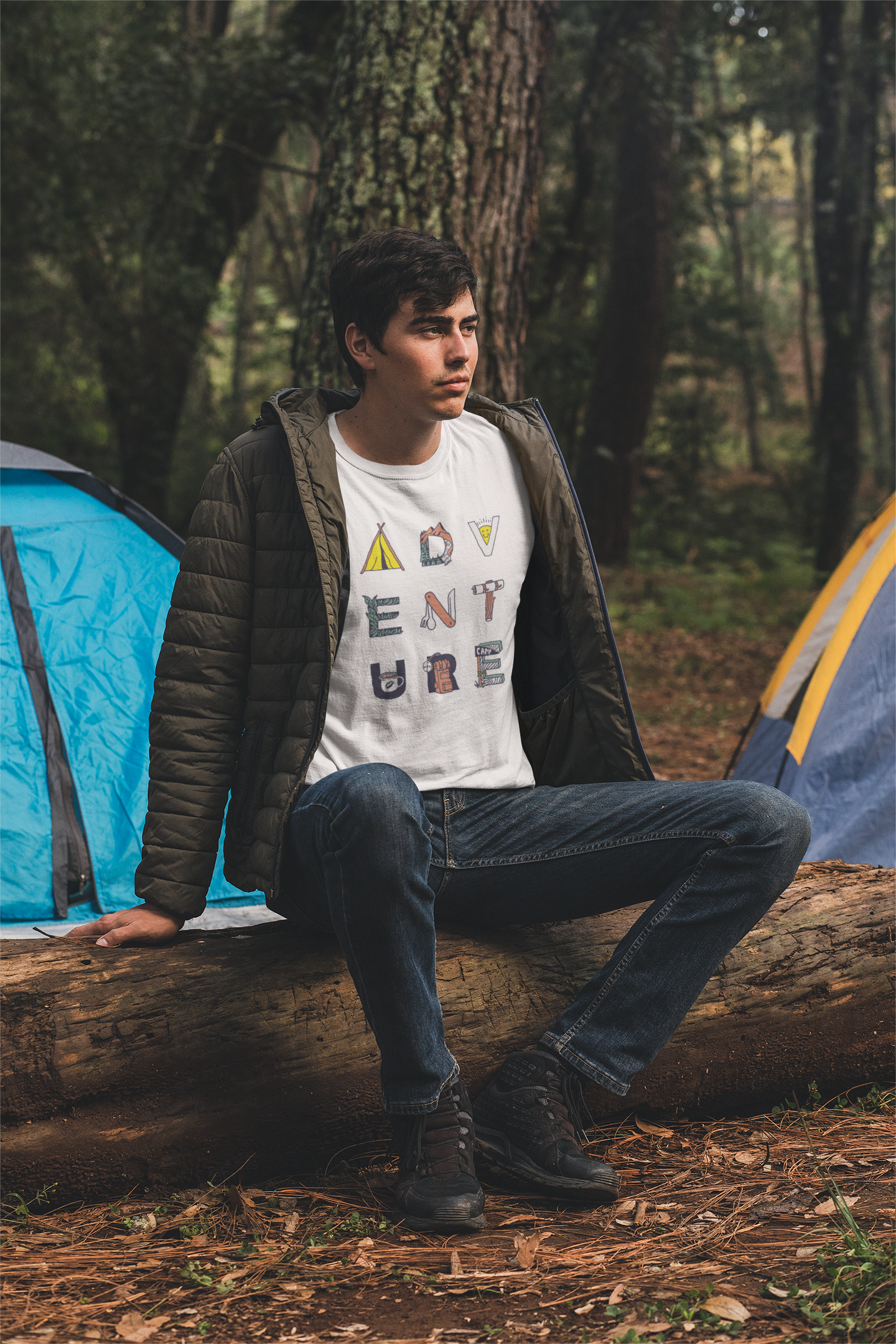 🏕️ Adventure – Camp Life | Outdoor Typography DTF Transfer FT686