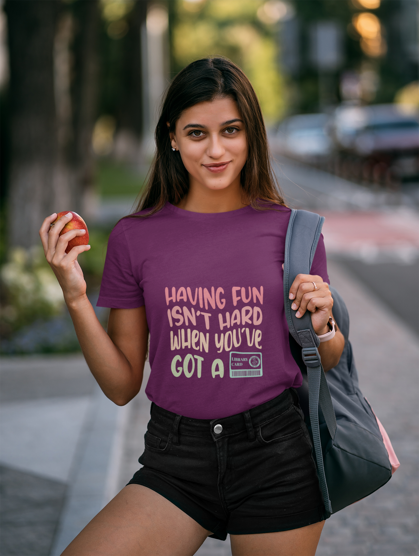 📚 Having Fun Isn’t Hard When You’ve Got a Library Card Colourful Design DTF Transfer FT332