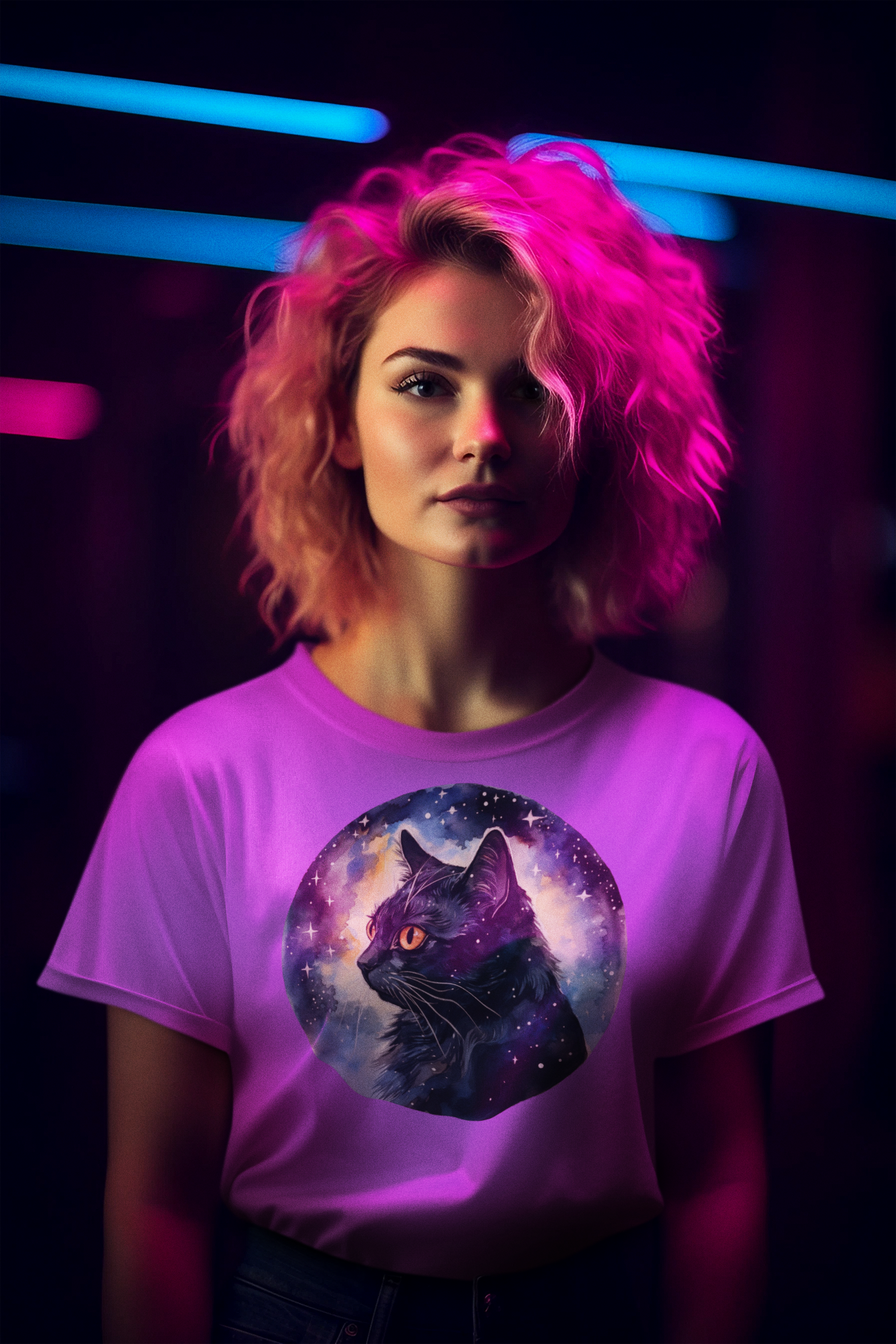 🌙🐈 The Noble Cat of the Night Design DTF Transfer FT230