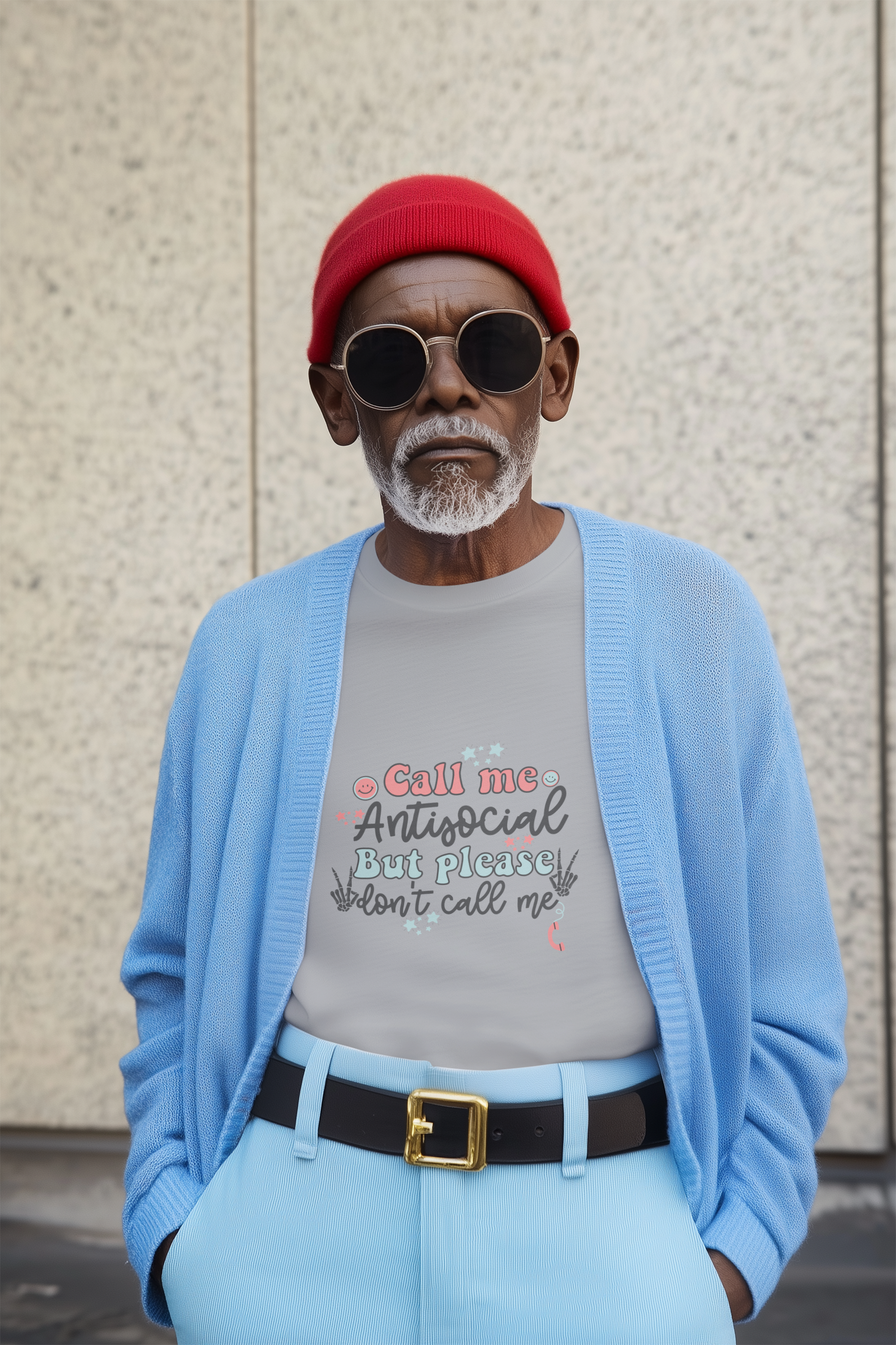 📞 Call Me Antisocial But Please Don’t Call Me – Soft Tone DTF Transfer FT723