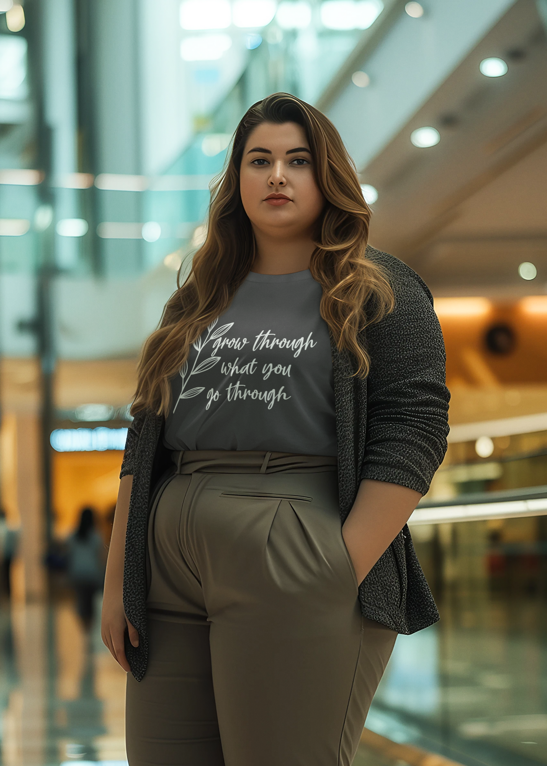 🤍 Grow Through What You Go Through | Inspirational DTF Transfer FT815