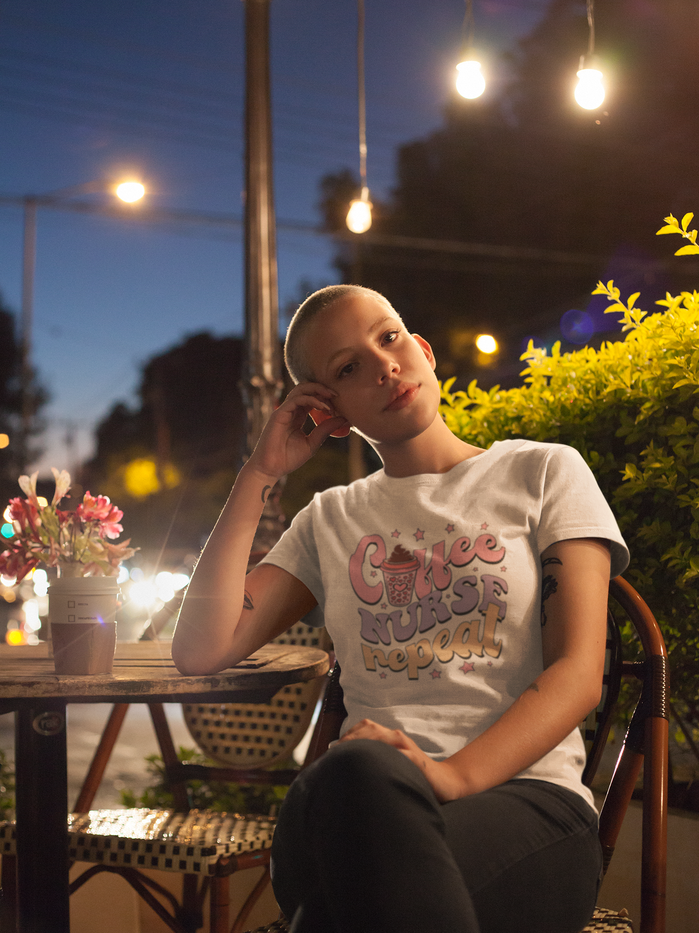 ☕💉 Coffee Nurse Repeat Design DTF Transfer FT208