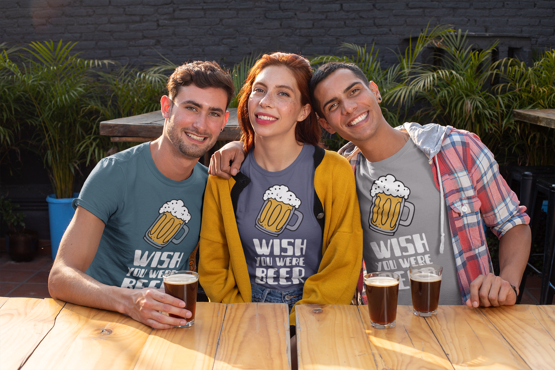🍺 Wish You Were Beer – Funny Quote DTF Transfer FT832