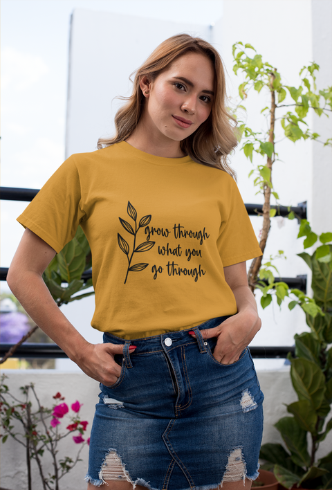 🤍 Grow Through What You Go Through | Tonal DTF Transfer FT816
