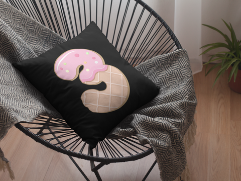 🎂✨ Birthday Number “3” – Donut Style | DTF Transfer FT1157