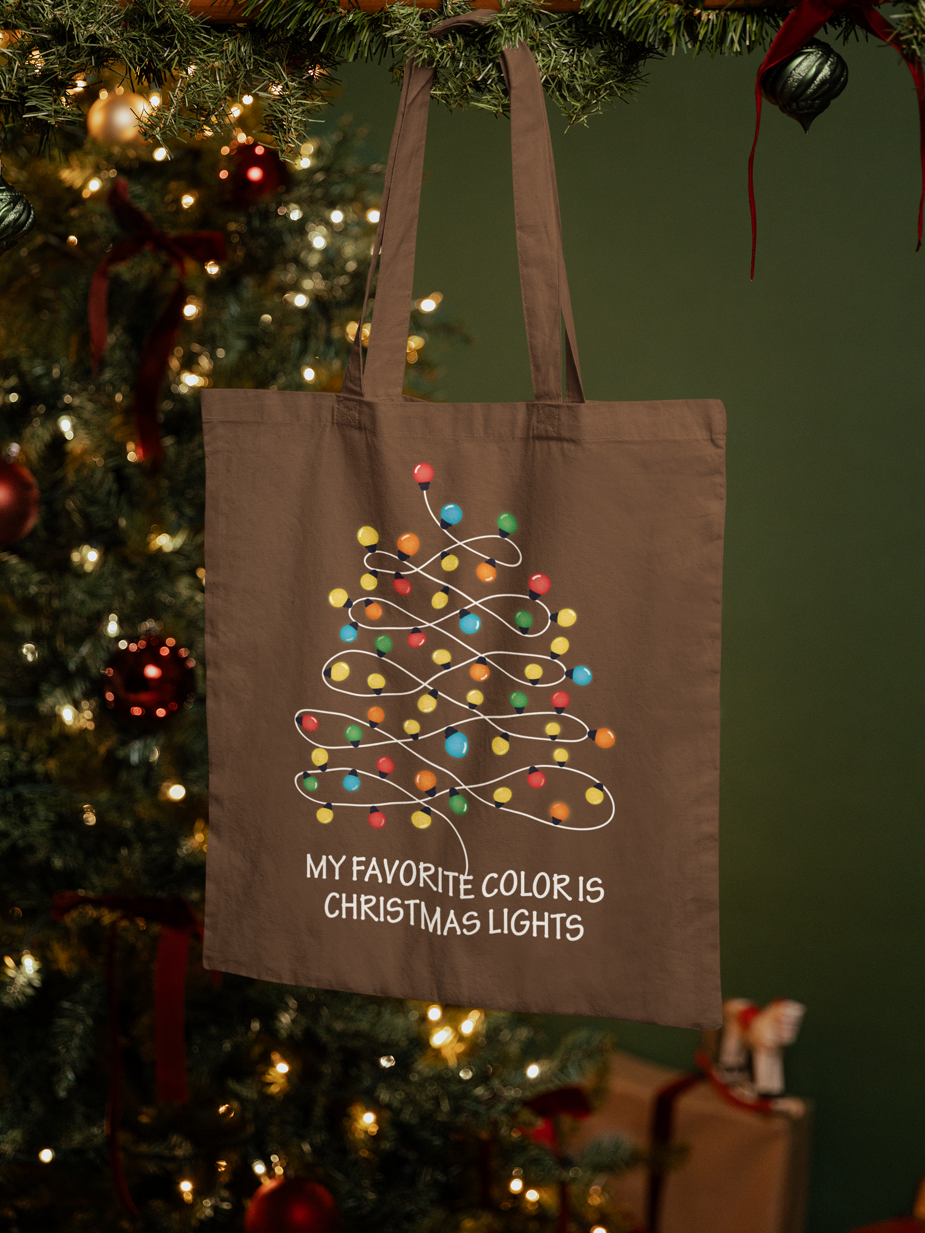 My Favorite Color Is Christmas Lights  DTF Transfer FT458