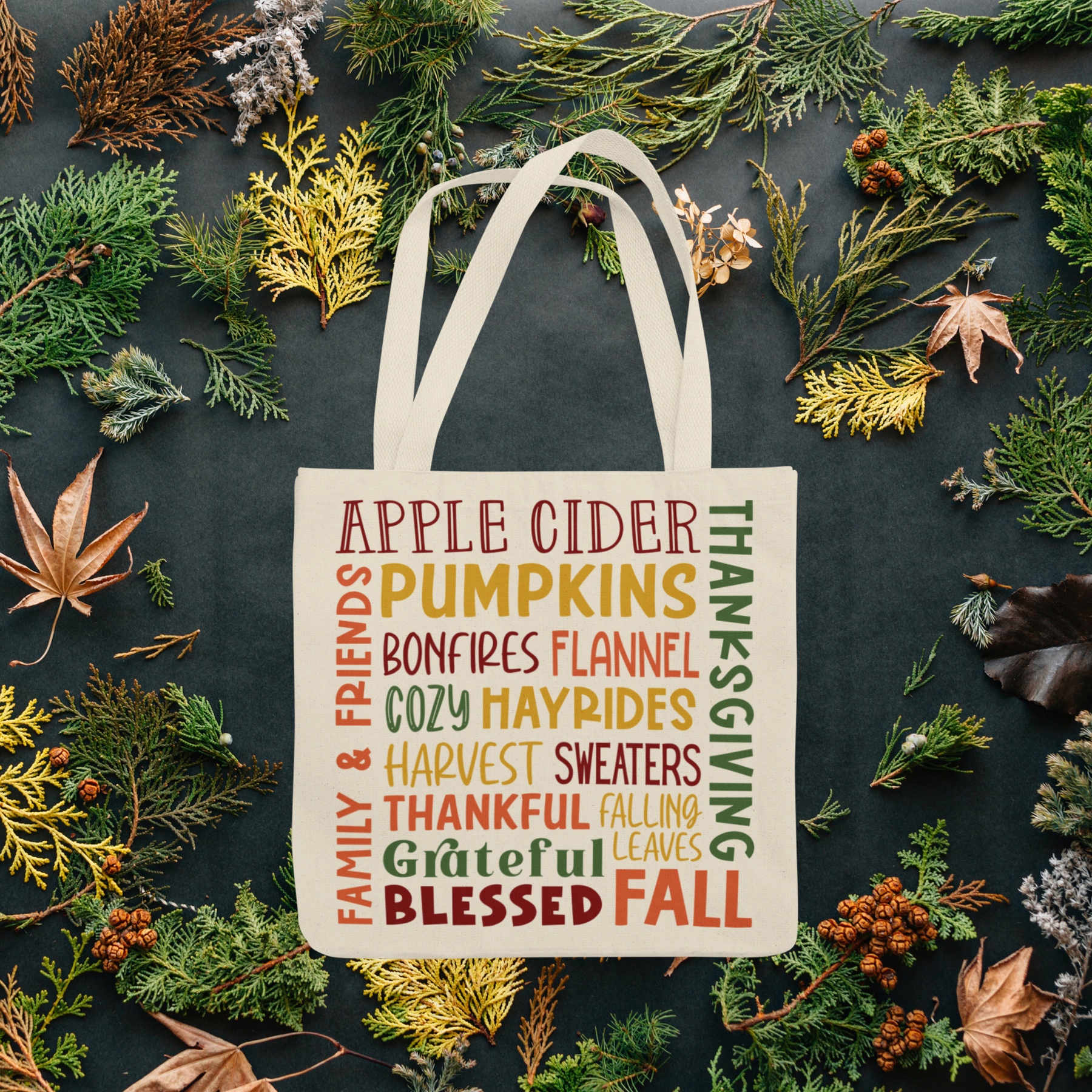 🍁 Fall Vibes Word Collage DTF Transfer (Vertical) DTF Transfer FT453