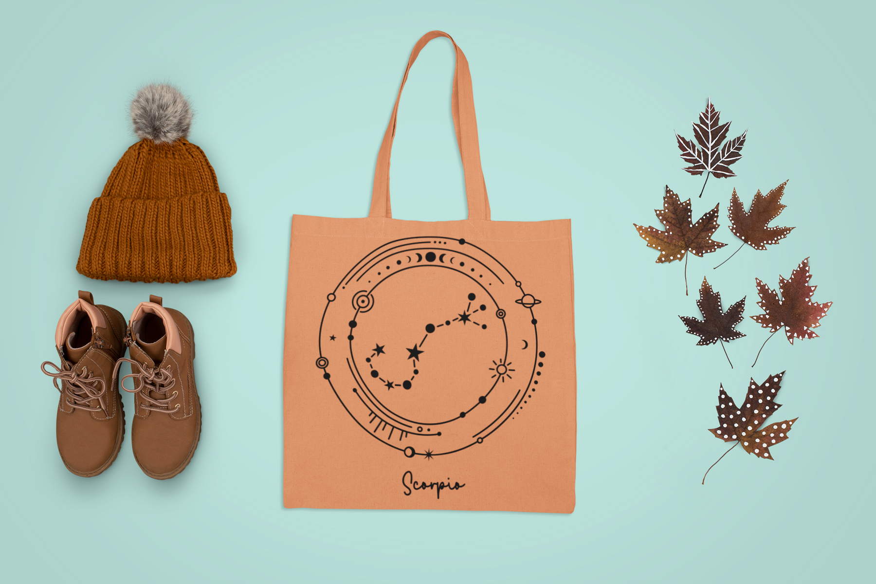 ♏ Scorpio – Celestial Symbol | Minimal Astrology DTF Transfer FT786