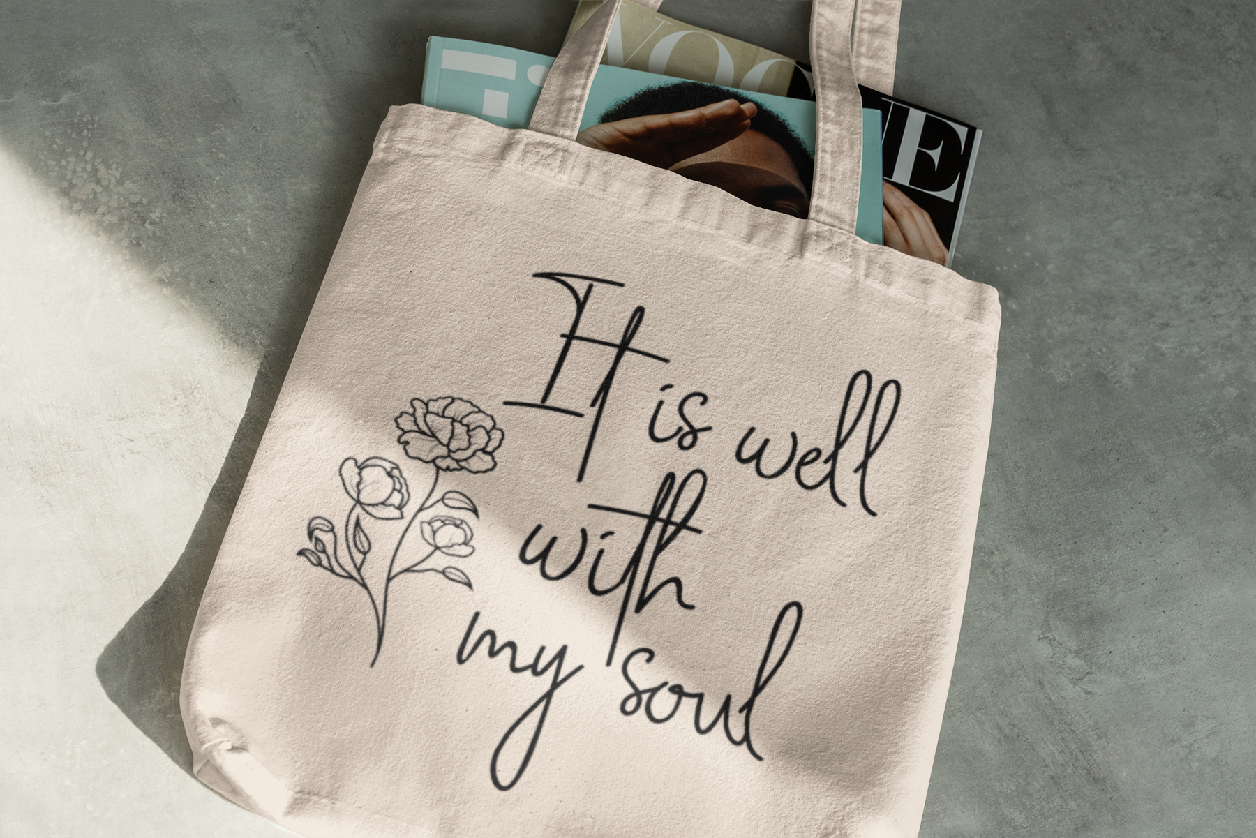 🌸✨ It Is Well With My Soul – Floral Serenity DTF Transfer FT913