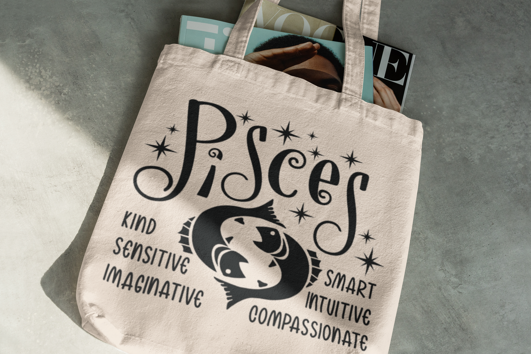 ♓🌊 Pisces Zodiac – Intuitive Soul DTF Transfer FT890