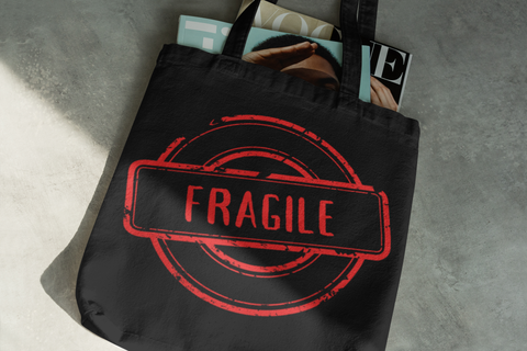📦 FRAGILE Stamp DTF Transfer FT448