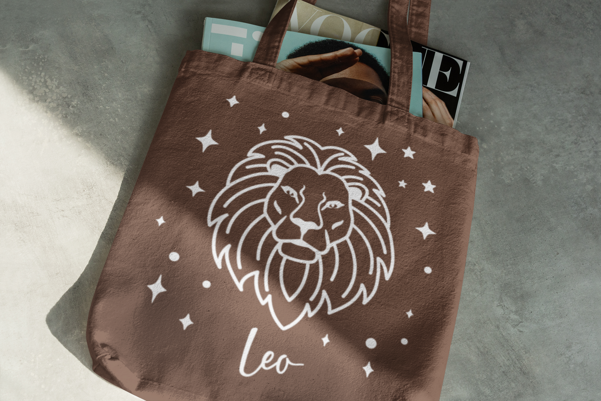 ♌🦁 Leo Zodiac – Sovereign Presence DTF Transfer FT907 – Falcon Transfers