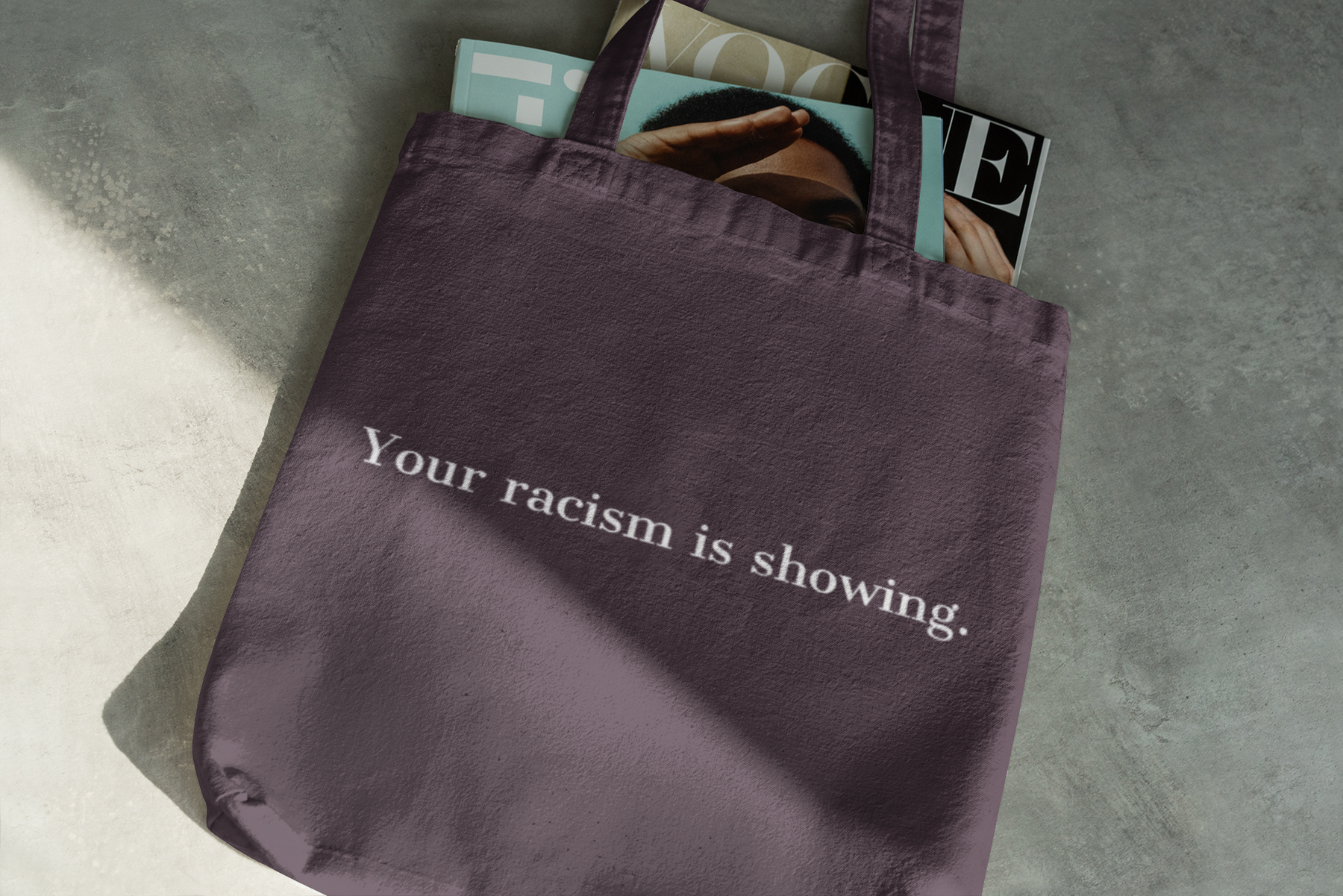 🖤 “Your Racism Is Showing” Black Text DTF Transfer FT578
