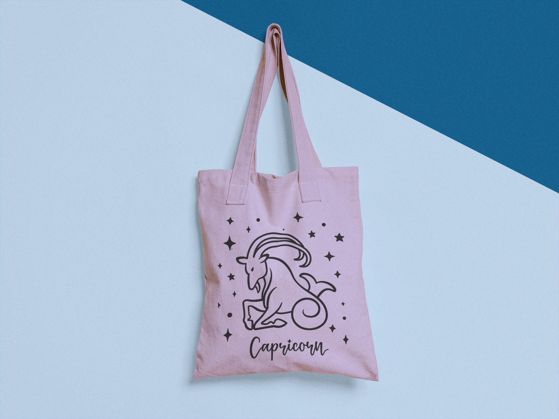 ♑🐐 Capricorn Zodiac – Relentless Ambition Black DTF Transfer FT902