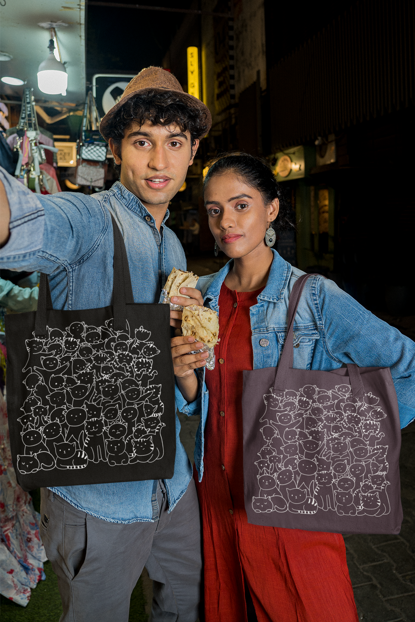 🐱🖤 Cat Crowd | Minimal Line Art DTF Transfer FT758