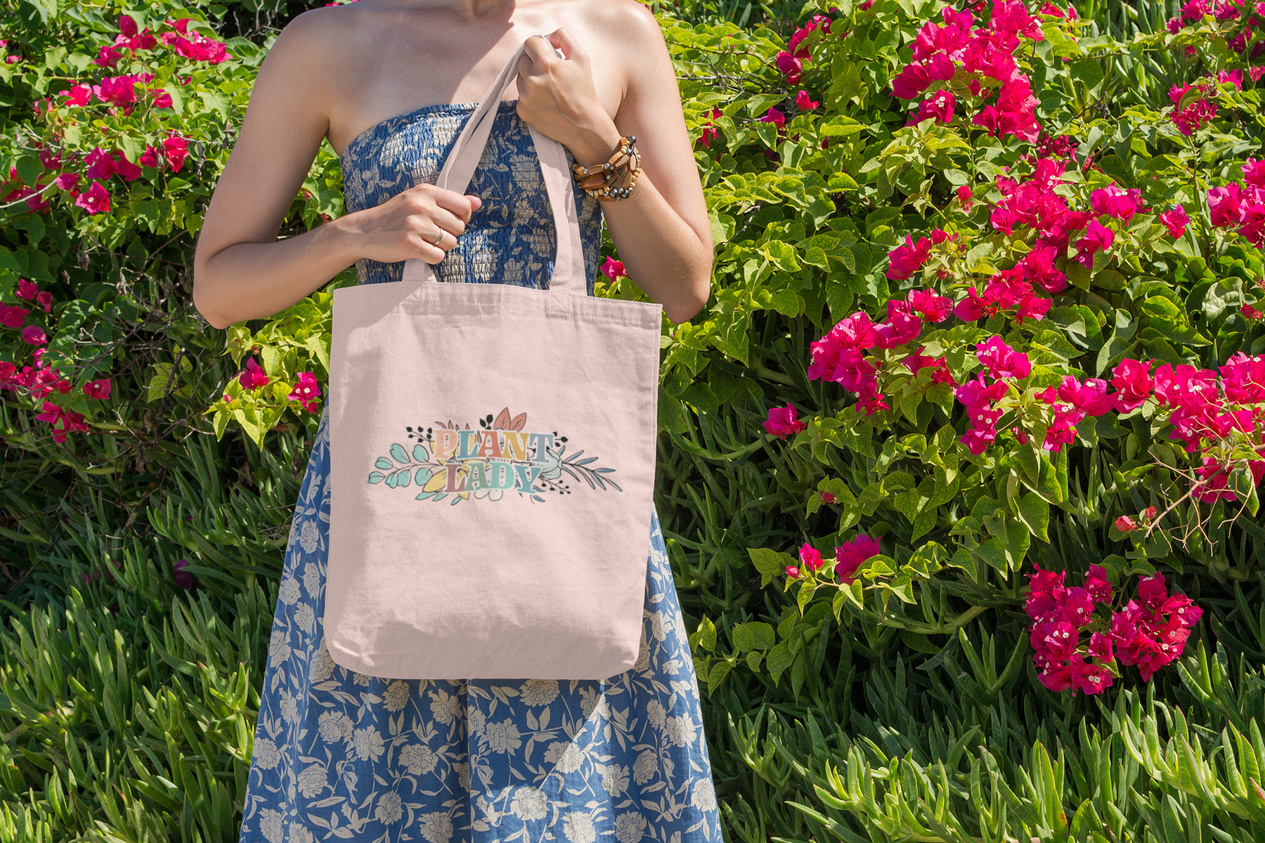 🌿🌸 PLANT LADY – Botanical Typography DTF Transfer FT619