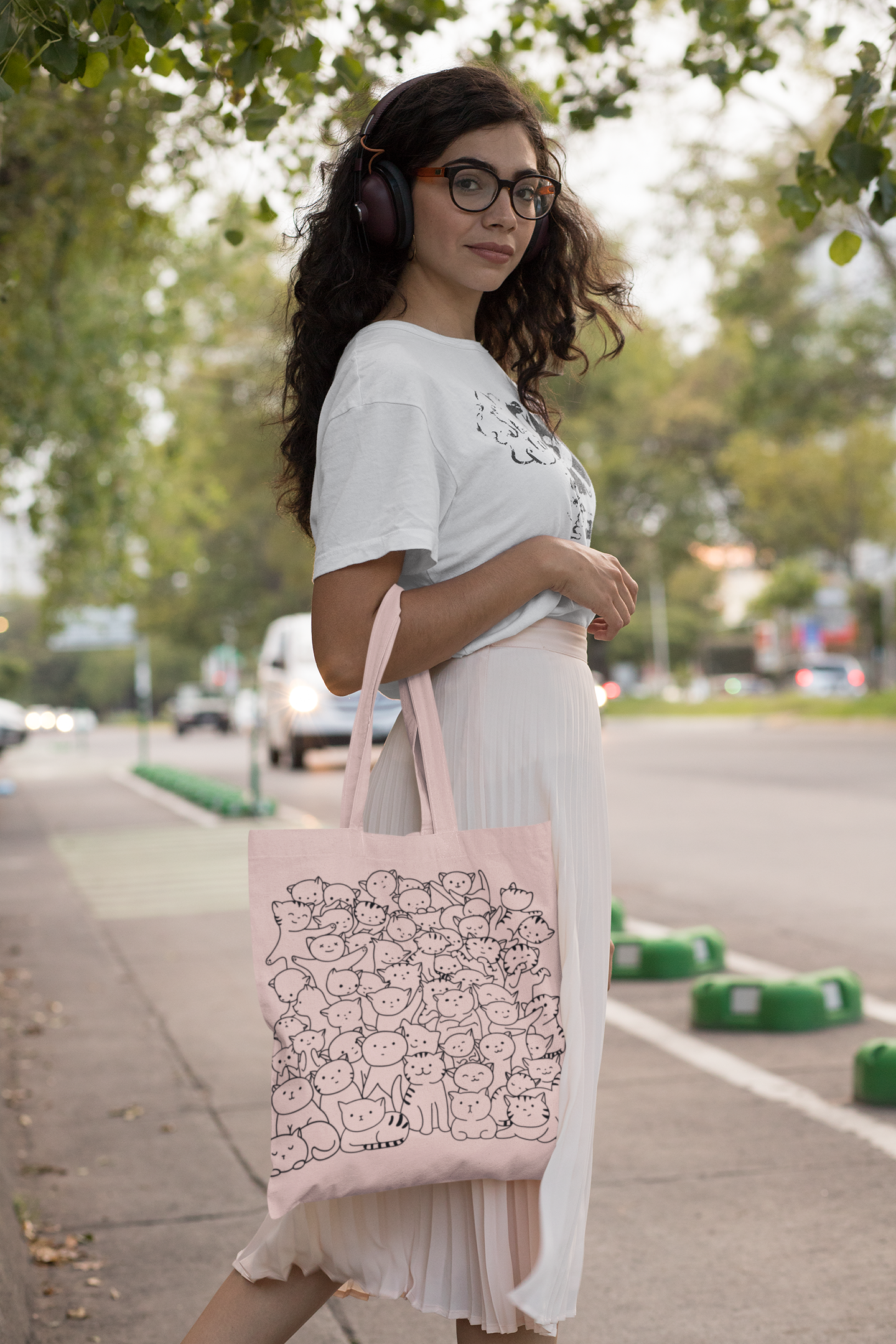 🐱🖤 Cat Crowd | Black Minimal Line Art DTF Transfer FT759