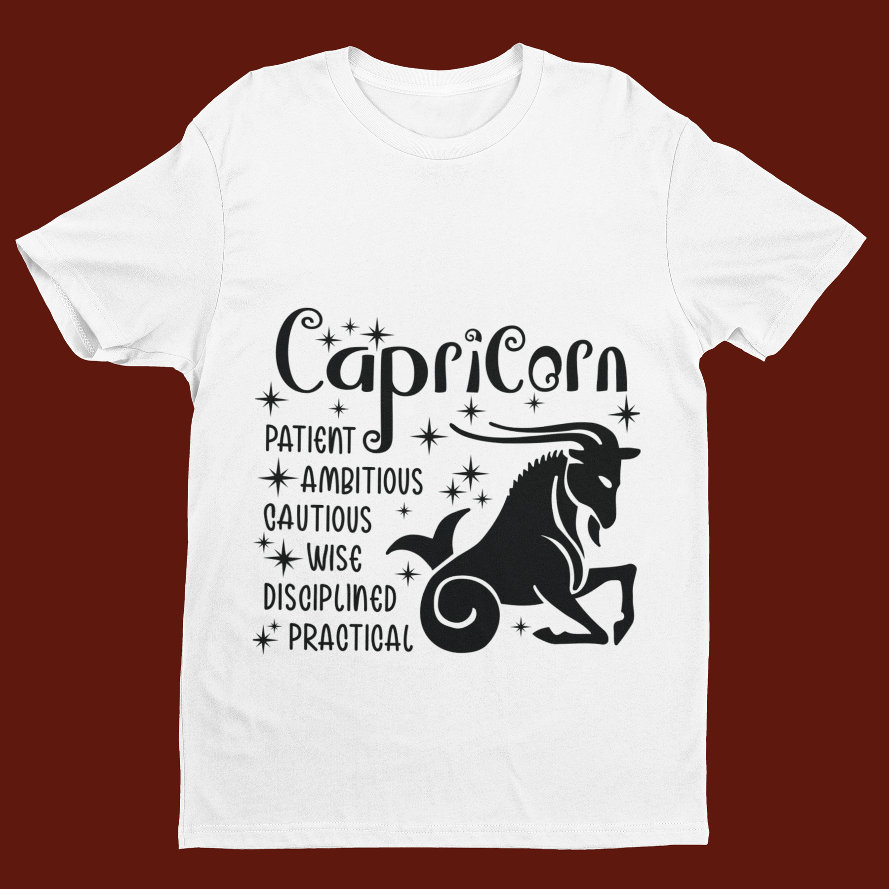 ♑🐐 Capricorn Zodiac – Disciplined Power DTF Transfer FT894