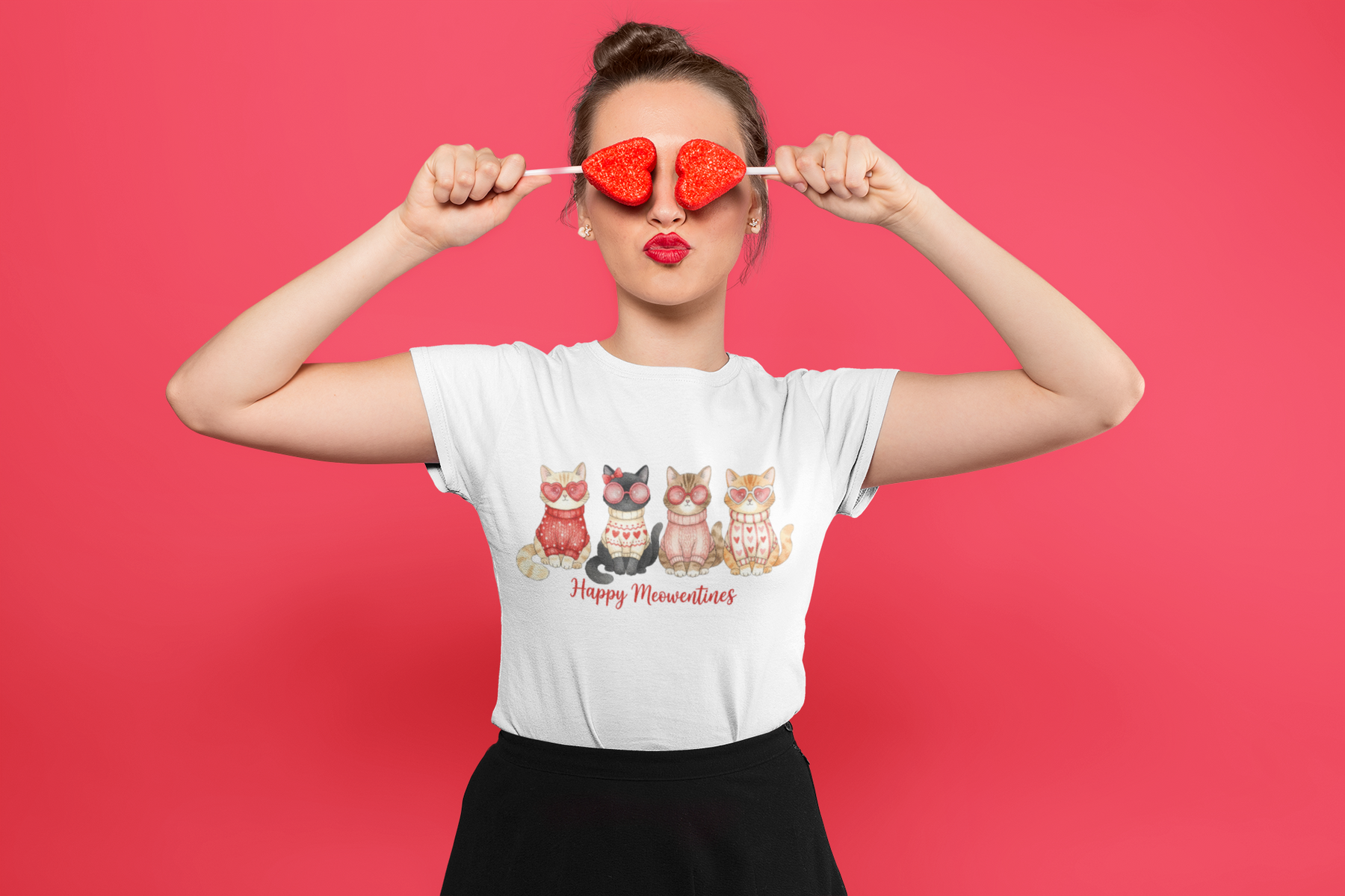 🐾 Happy Meowentine’s – Valentine’s Day | DTF Transfer FT1115